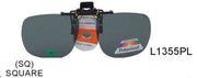 L1355PL - Wholesale Clip On Square Sunglasses -Polarized