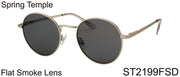 ST2199FSD - Wholesale Metal Round Sunglasses in Silver