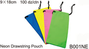 B001NE - Wholesale Neon Drawstring Pouch for Sunglasses in Neon Colors