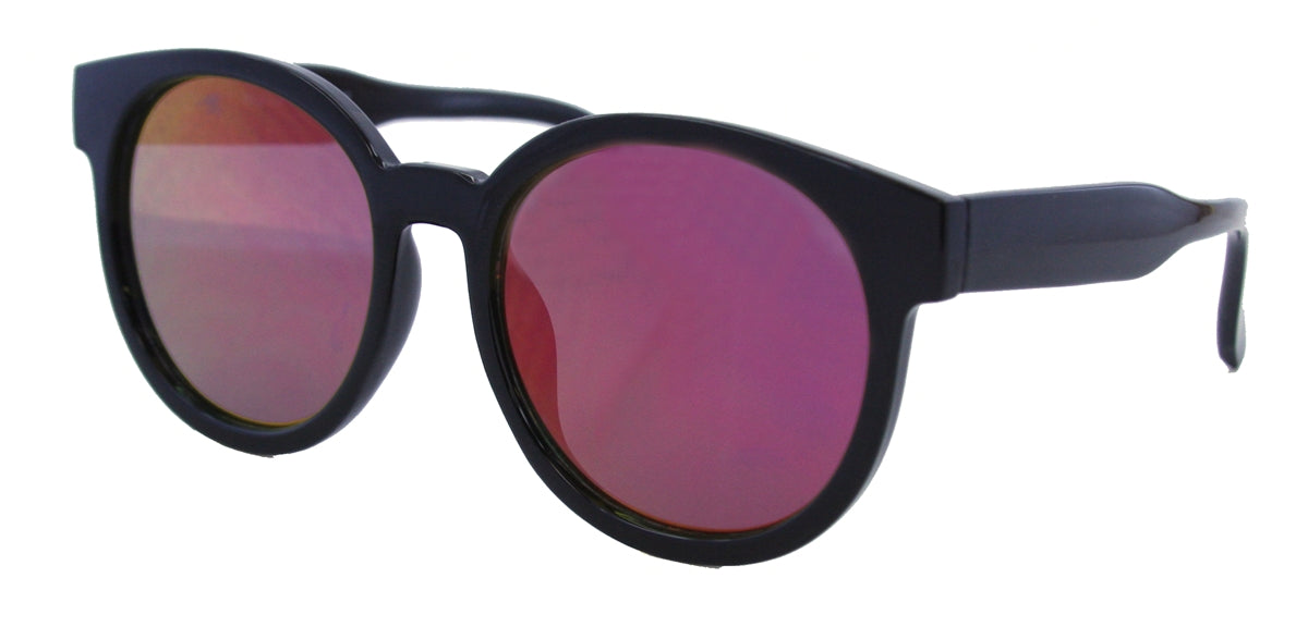 2891FRV - Wholesale Fashion Marble Frame Sunglasses with Flat Lens in Black