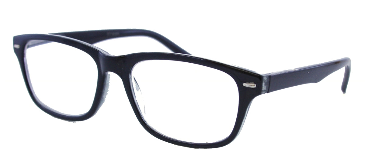 ST1908R - Wholesale Unisex Rectangular Reading Glasses in Black