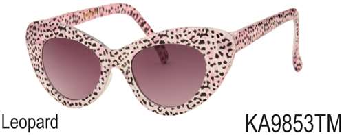 KA9853TM - Wholesale Fashion Kids Cat Eye Sunglasses with Leopard Print