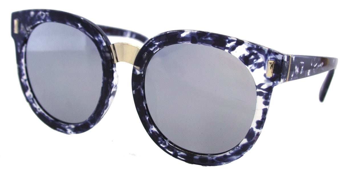 ML2882FTM - Wholesale Fashion Round Sunglasses in Black Grey