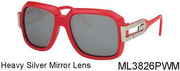 ML3826PWM - Wholesale Retro Old School Sunglasses in Red