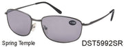 DST5992SR - Wholesale Metal Frame Rectangular Reading Sunglasses om Black
