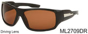 ML2709DR - Wholesale Sports Wrap Driving Sunglasses in Black