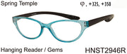 HNST2946R - Wholesale Women's Reading Glasses with Extended Neck Hanging Temples in Blue