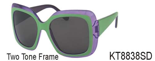 KT8838SD - Wholesale Kids Two Tone Plastic Sunglasses