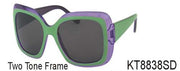 KT8838SD - Wholesale Kids Two Tone Plastic Sunglasses