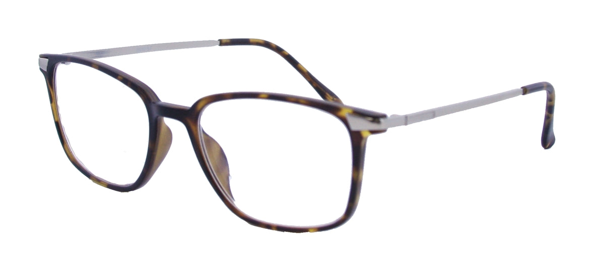 8947BF - Unisex Rectangular Bifocal Reading Glasses in Black